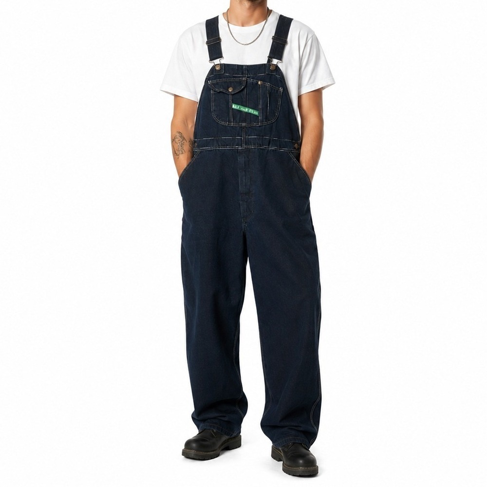 Key Imperial Overalls Men 40x28 Blue Vintage Workwear Denim Bibs Utility Painter